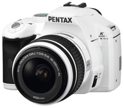 white pentax K2000 / K-m DSLR